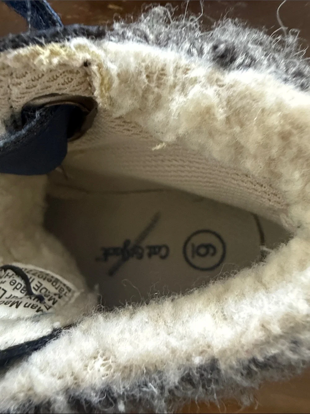 Cat and Jack Kids Navy Blue Faux-Fur Lined Boots